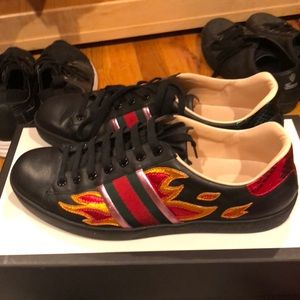 Gucci ace “flames” men’s shoes